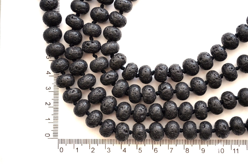 Бусины из вулканической лавы, рондель