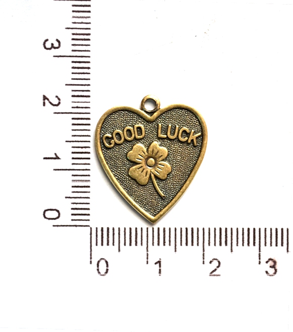 Подвеска Сердце с клевером