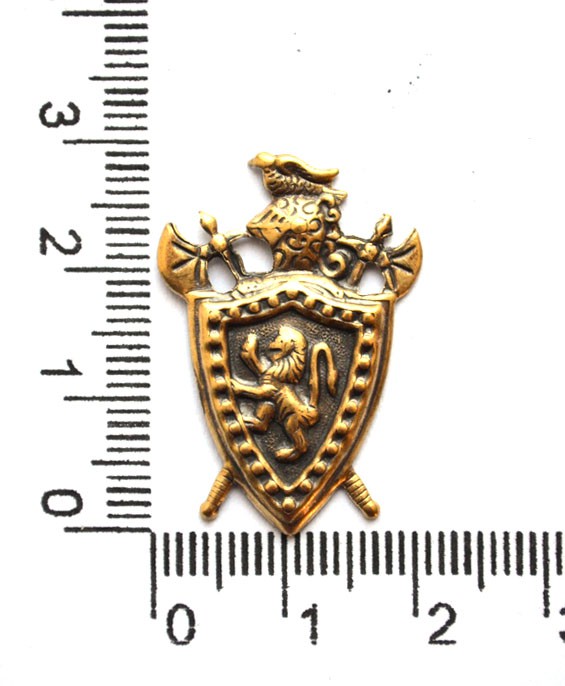 Кабошон Рыцарский герб мини антик