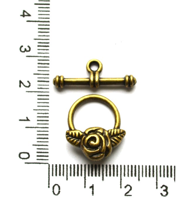 Тоггл "Роза" бронзовый