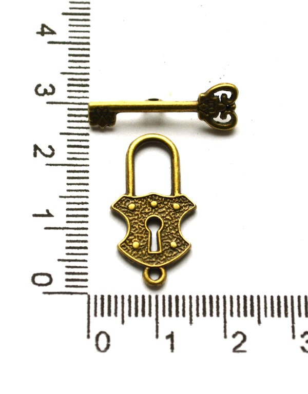 Тоггл "Замок" бронзовый