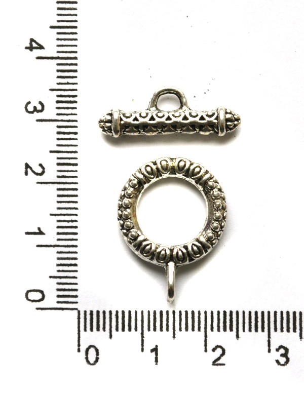 Тоггл "Узор" серебристый