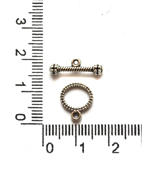 Тоггл "Овал" серебристый