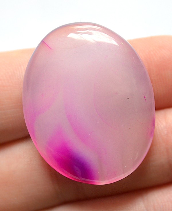 Кабошон из агата, 33x26х6 мм