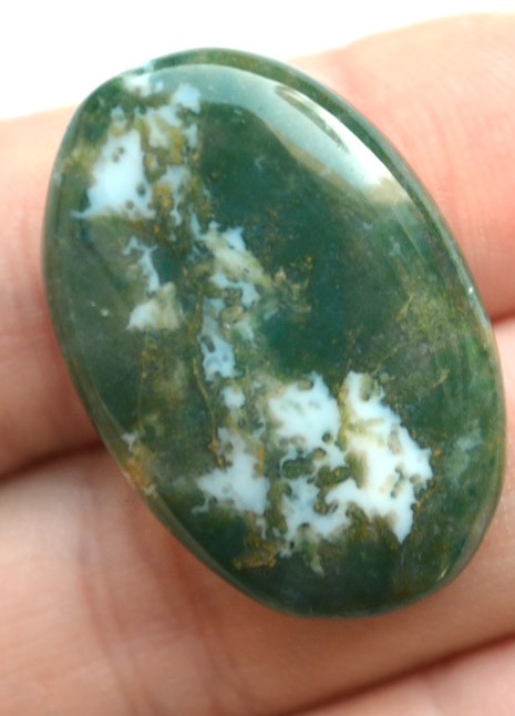 Кабошон из мохового агата №6