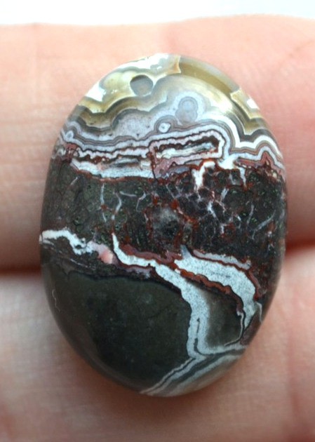 Кабошон из кружевного агата №5