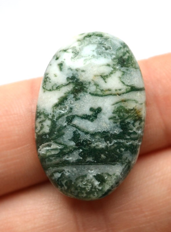 Кабошон из мохового агата №1