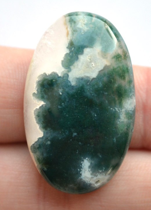 Кабошон из мохового агата №3