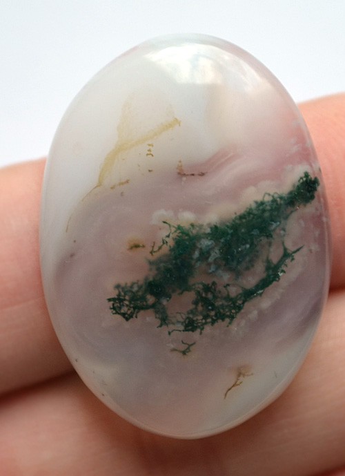 Кабошон из мохового агата №19