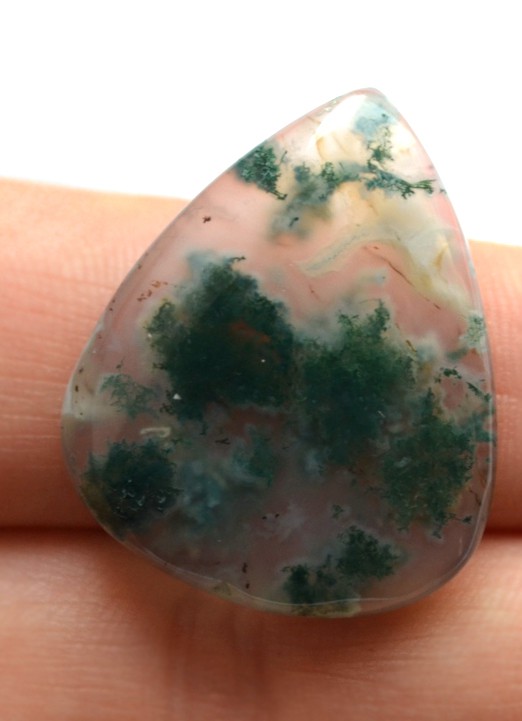 Кабошон из мохового агата №3
