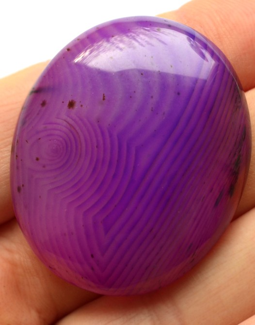 Кабошон из агата, 39x32х7 мм