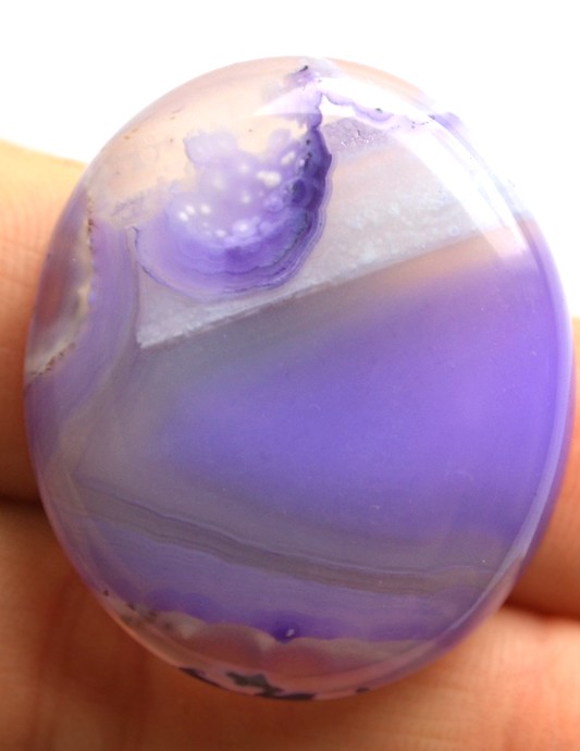 Кабошон из агата, 33x28х6 мм