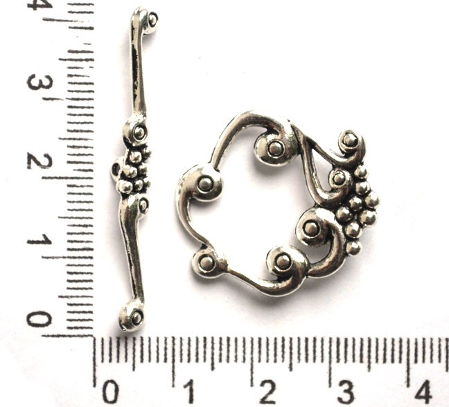 Тоггл "Лоза" серебристый