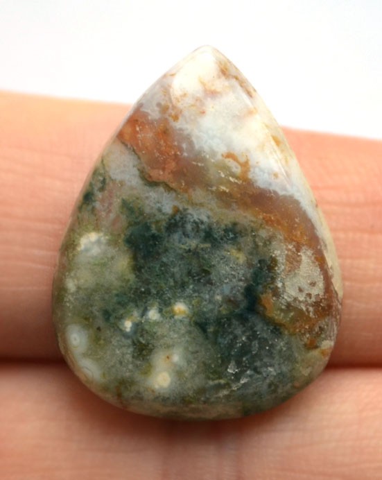 Кабошон из океанической яшмы №20