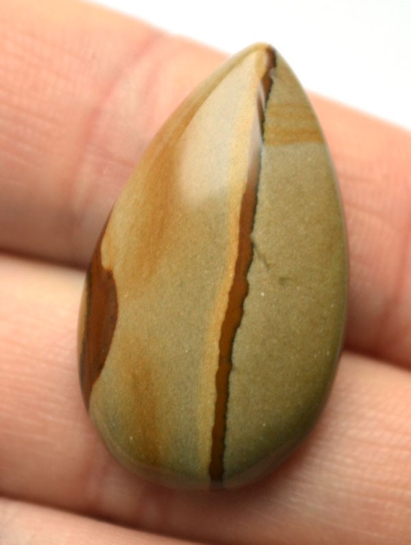 Кабошон из пейзажной яшмы №9