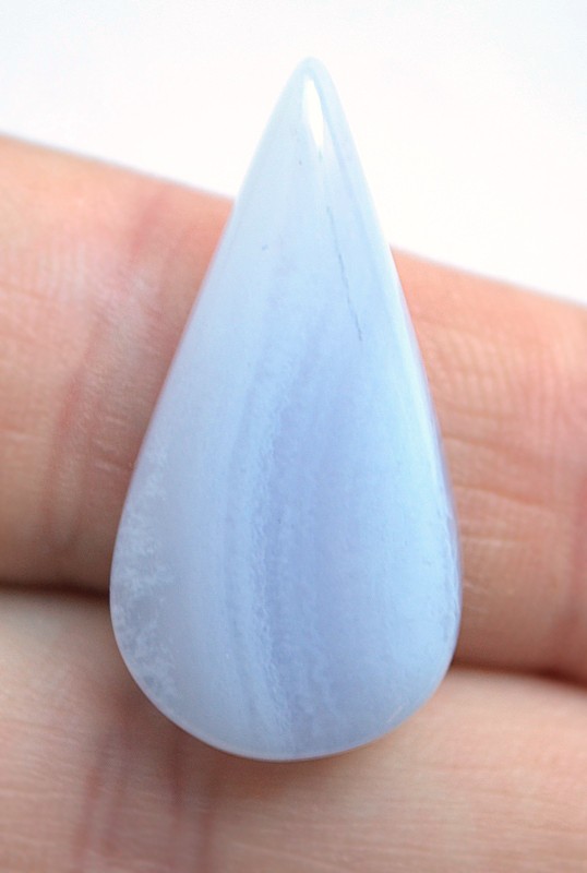Кабошон из голубого агата №4