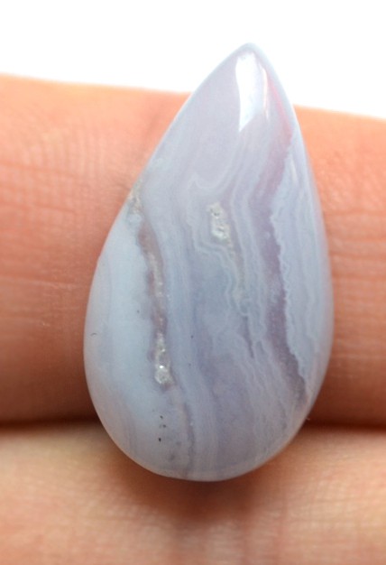 Кабошон из голубого агата №2