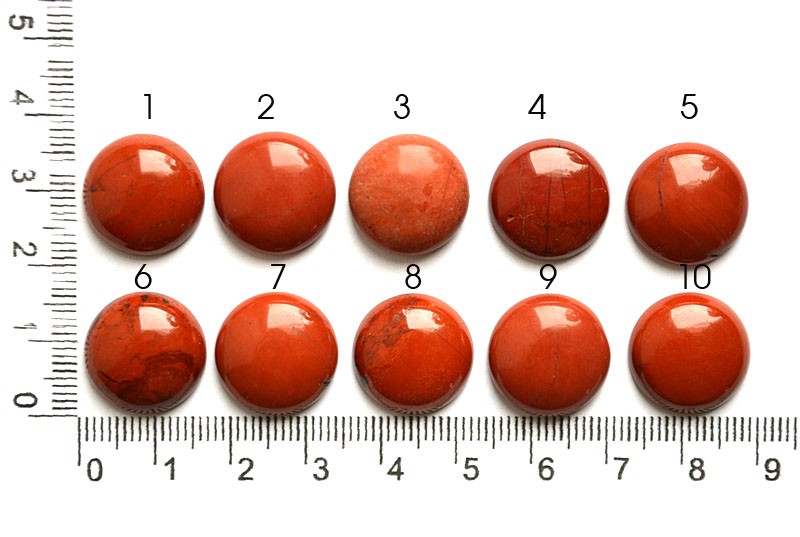 Кабошон из красной яшмы, 16х5 мм