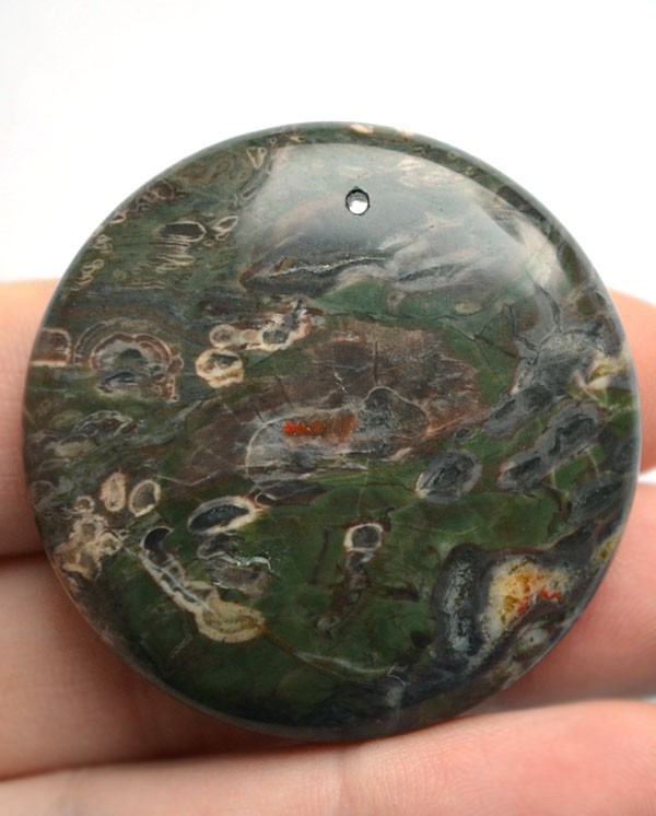 Подвеска из цветочного агата, 41х6 мм