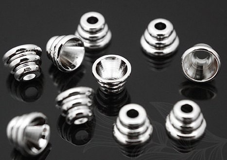 Обниматель для бусин, родиевое покрытие, Ю.Корея