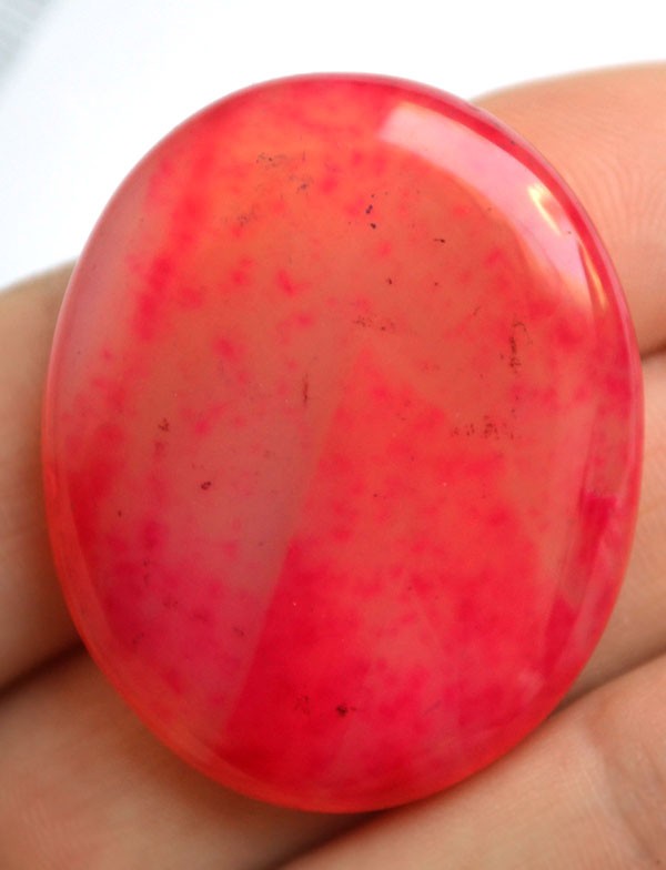 Кабошон из агата, 37x30х6 мм