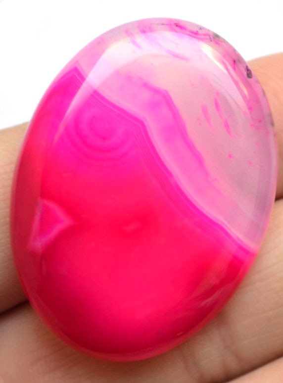 Кабошон из агата, 37x28х5 мм