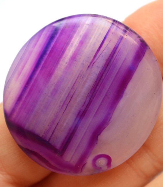 Кабошон из агата, 36x34х4 мм