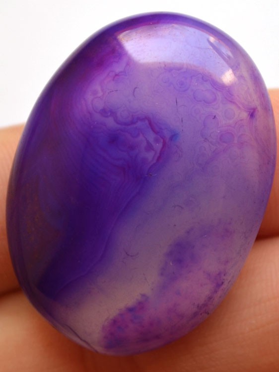 Кабошон из агата, 36x27х7 мм