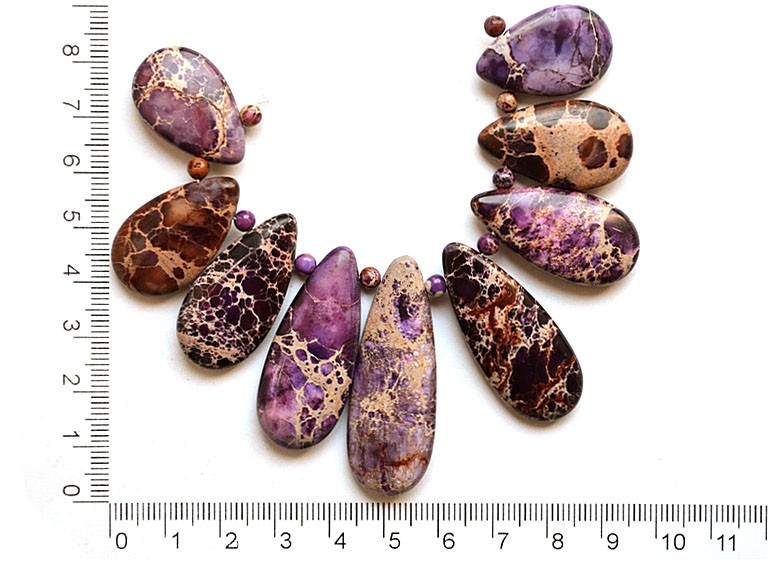 Набор бусин-кабошонов из диккита (ФК)