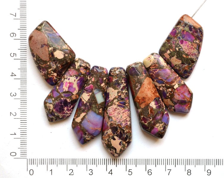 Набор бусин-кабошонов из диккита (ФП)