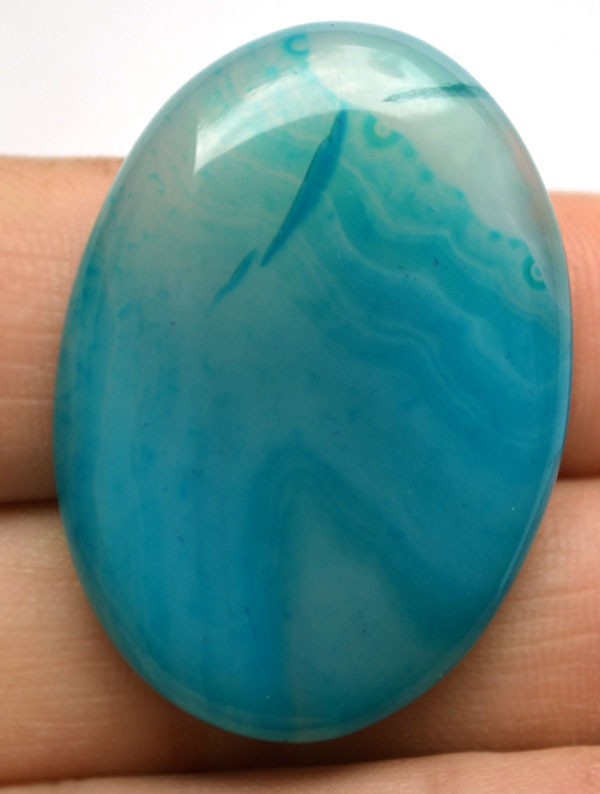 Кабошон из агата, 37x27х6 мм