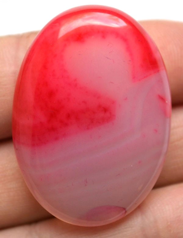 Кабошон из агата, 39x28х6 мм