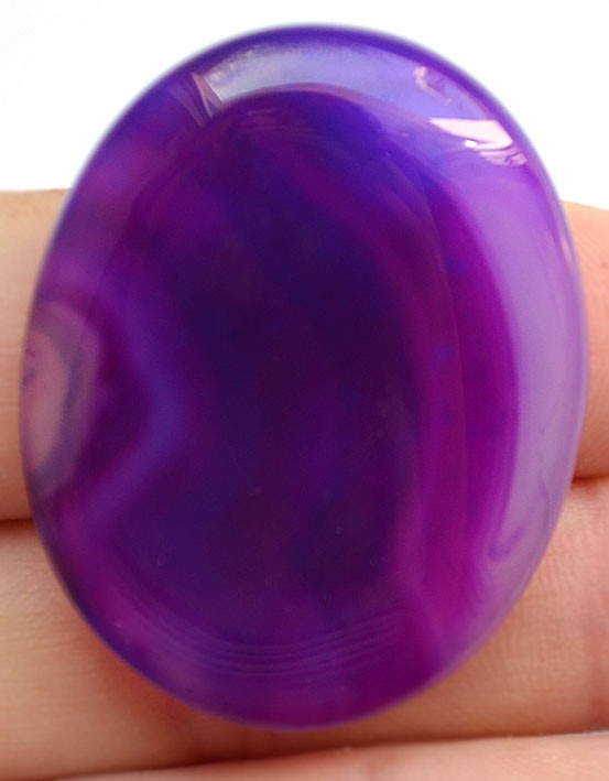 Кабошон из агата, 40x32х5 мм