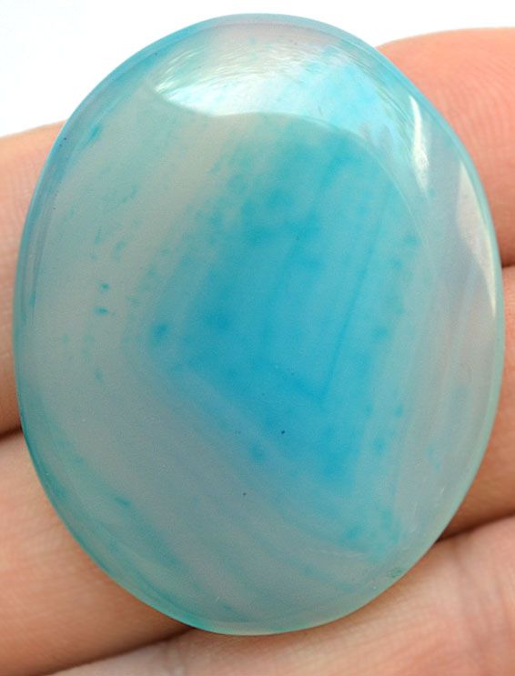 Кабошон из агата, 39x31х5 мм