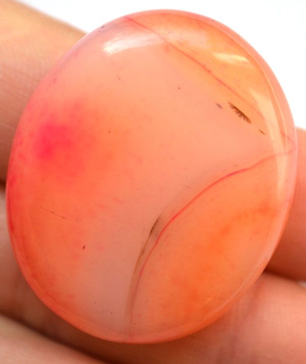 Кабошон из агата, 36x30х6 мм