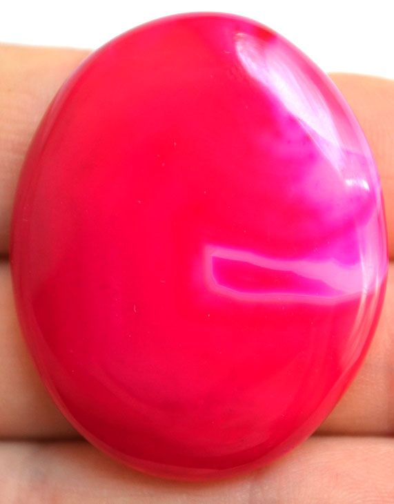 Кабошон из агата, 39x32х6 мм