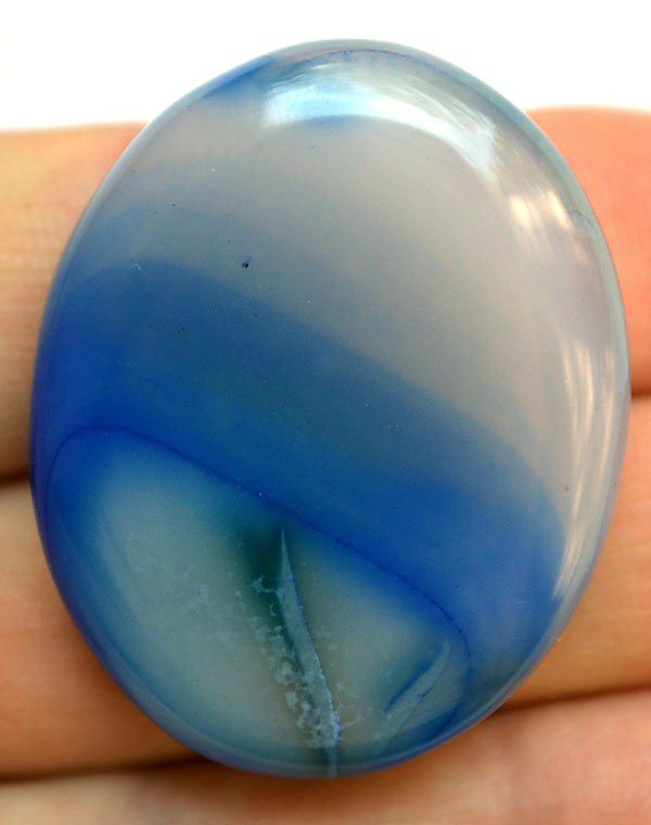 Кабошон из агата, 38x30х6 мм