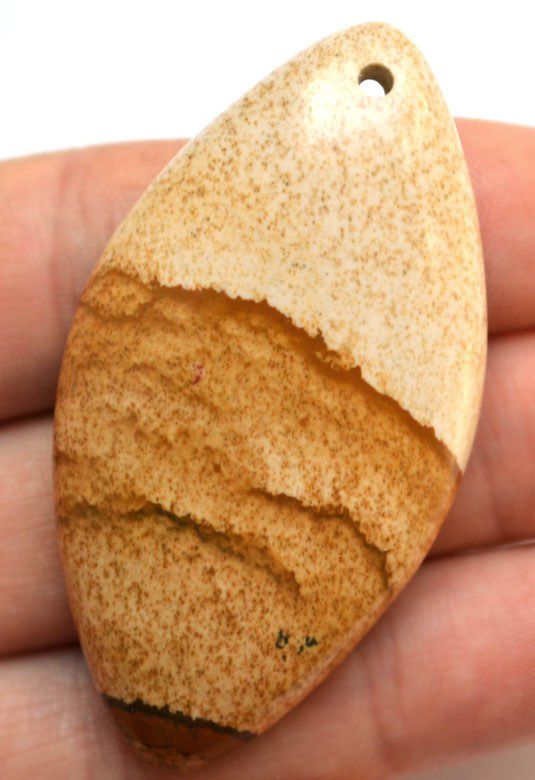 Кулон-кабошон из пейзажной яшмы