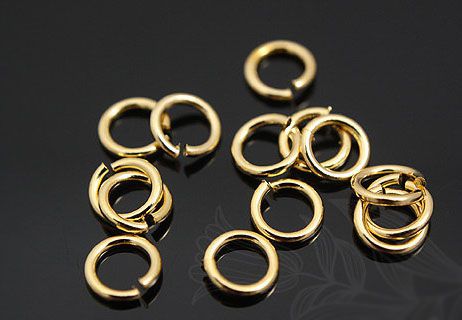 Колечки, 3 мм, позолота, Южная Корея