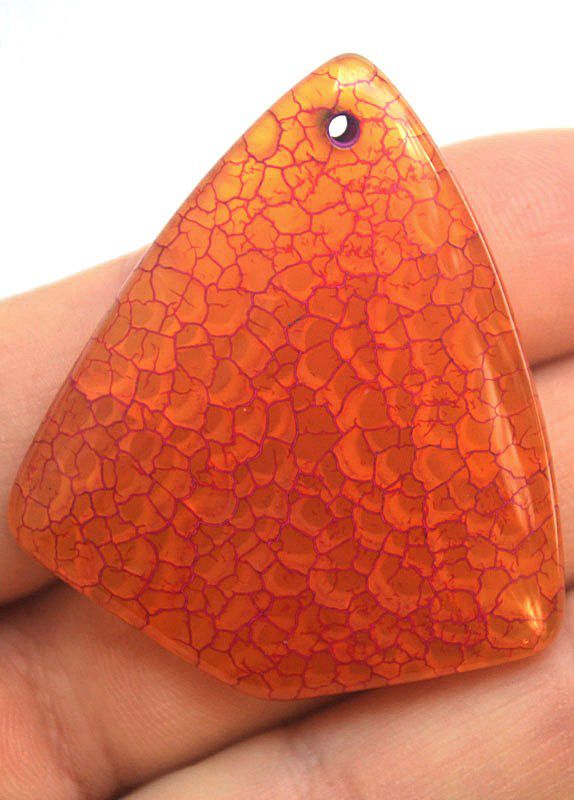 Подвеска из агата, 38х44х5 мм