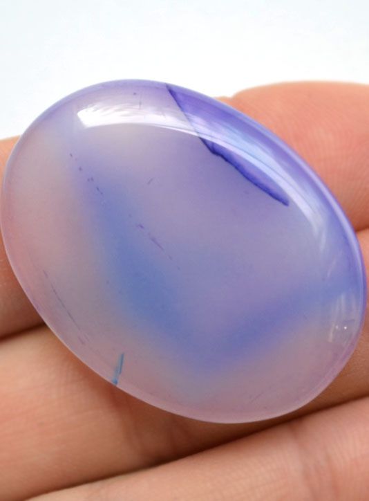 Кабошон из агата, 37x27х5 мм