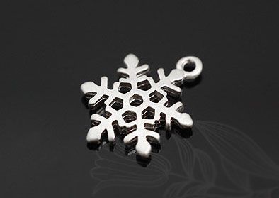Подвеска Снежинка, родиевое покрытие, Ю.Корея