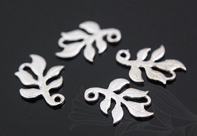 Коннектор Листья, родиевое покрытие, Ю.Корея