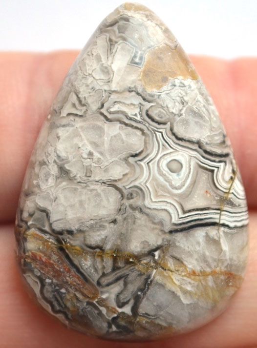 Кабошон из кружевного агата №16