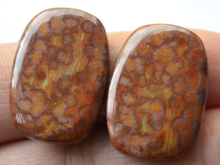 Пара кабошонов из яшмы №4