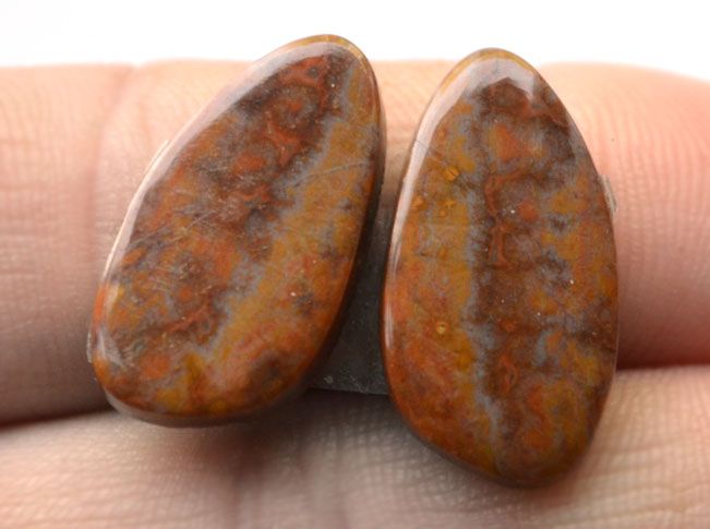 Пара кабошонов из яшмы №5