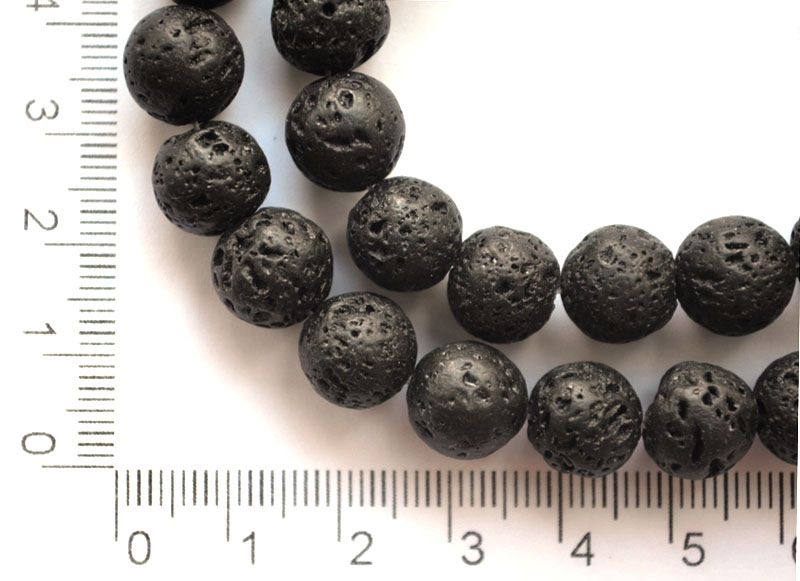 Бусины из вулканической лавы, 10 мм