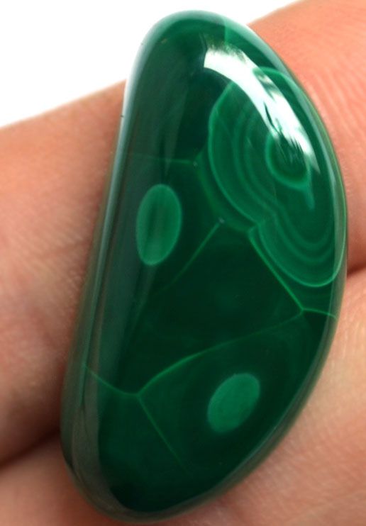 Кабошон из натурального малахита №3