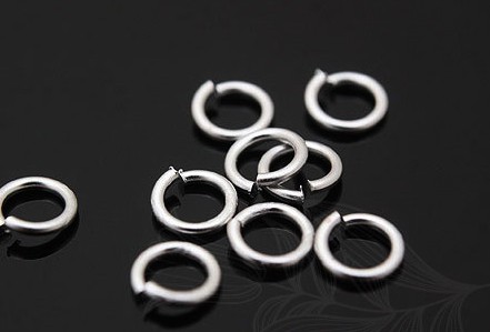 Колечки, 3 мм, родиевое покрытие, Южная Корея