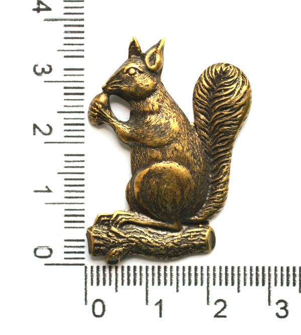 Кабошон-штамп Белка антик